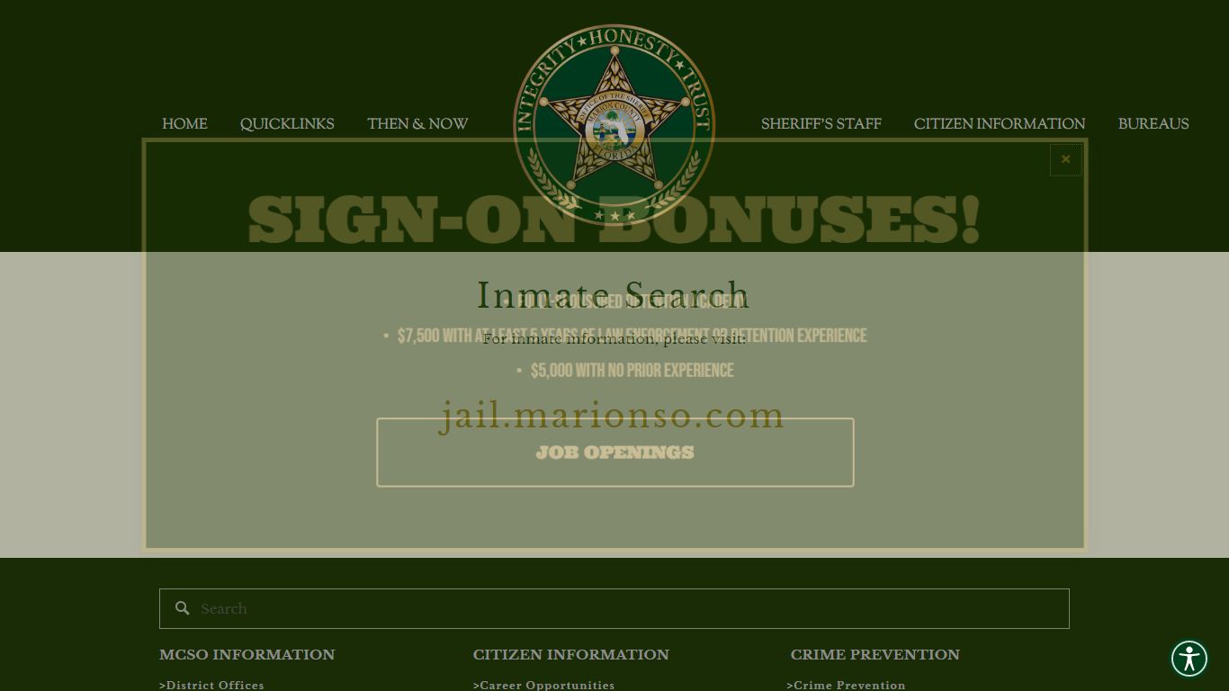 INMATE SEARCH — Marion County Sheriff's Office